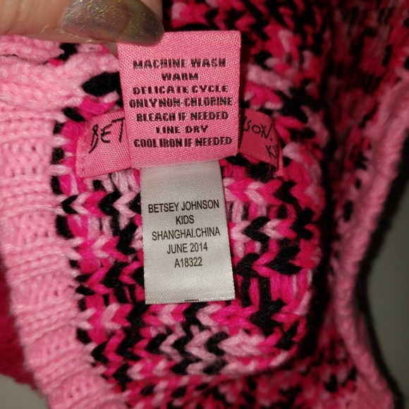 BETSEY JOHNSON KIDS Pink Leopard Winter Hat with Pom Poms - Picture 9 of 11